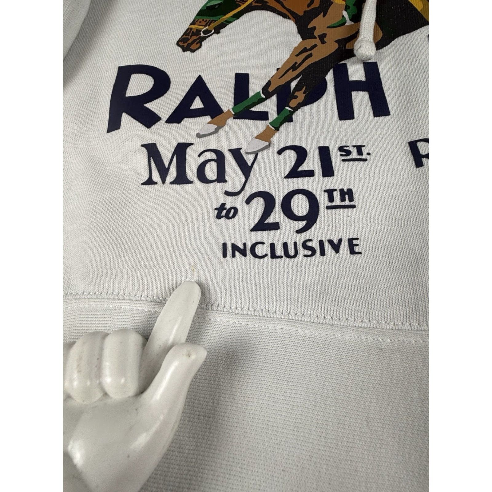 Polo Ralph Lauren Polo Ralph Lauren Mens 1XB White Polo Equestrian Graphic Hoodie Sweatshirt Hoodie Graphic Print Logo Sweatshirt Mens Big & Tall 1XB White Size US XL / EU 56 / 4 - 3 Thumbnail