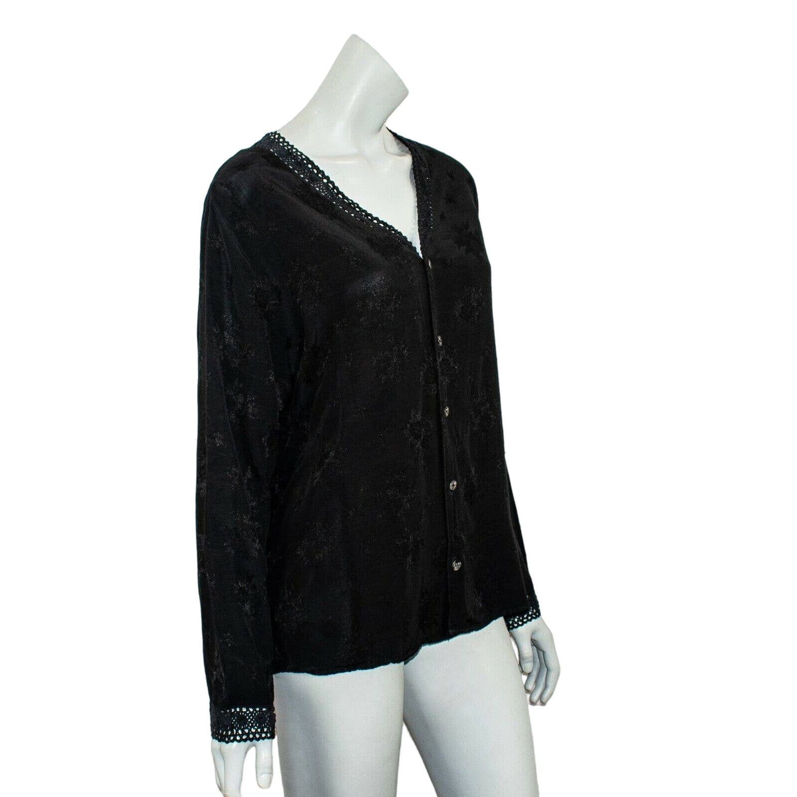 CP Shades CP SHADES Black Floral Button-up Shirt Rayon Size Medium Size M / US 6-8 / IT 42-44 - 6 Thumbnail