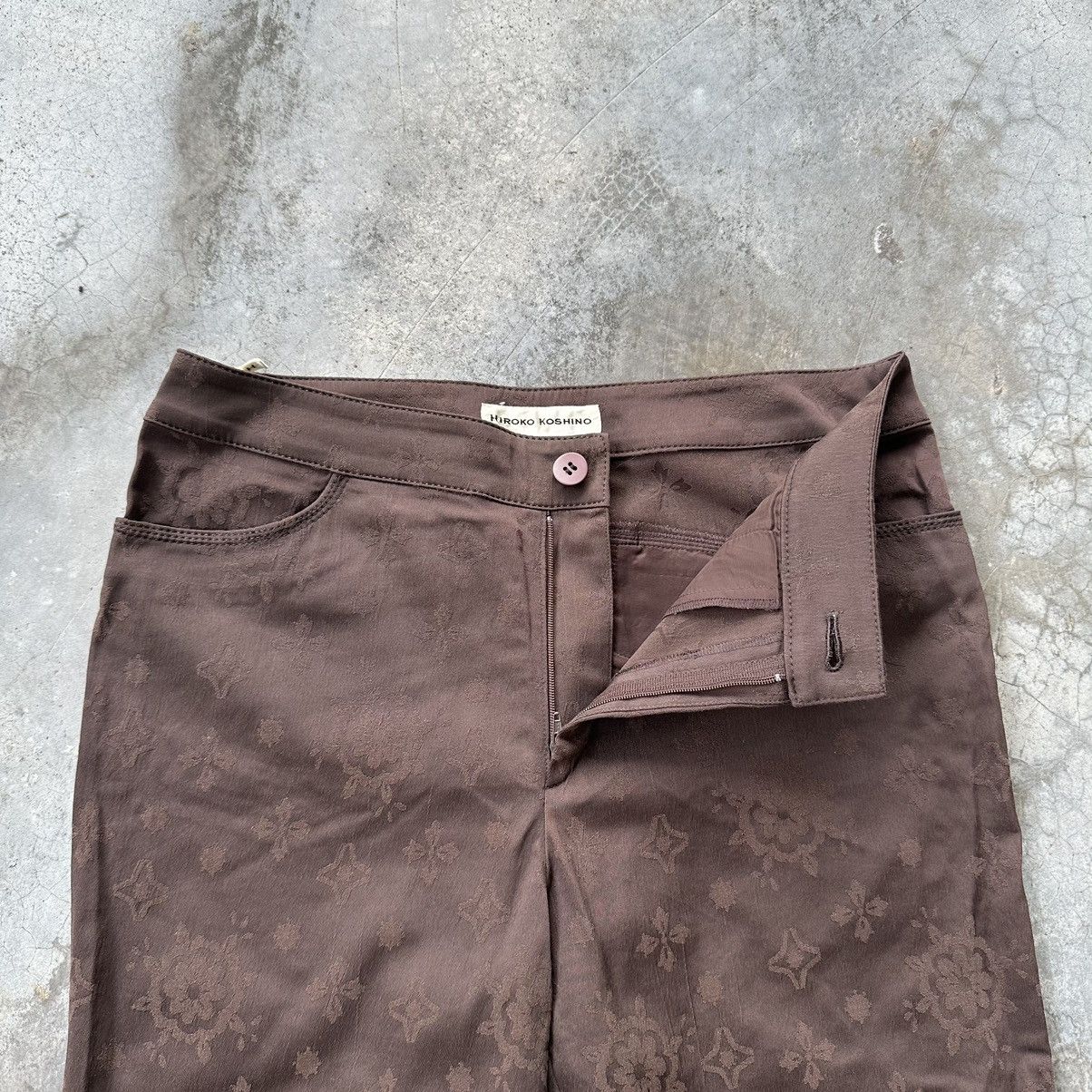 Hiroko Koshino Homme × Japanese Brand VINTAGE HIROKO KOSHINO HOMME STRETCHABLE MONOGRAM PANTS Size 28" / US 6 / IT 42 - 9 Thumbnail