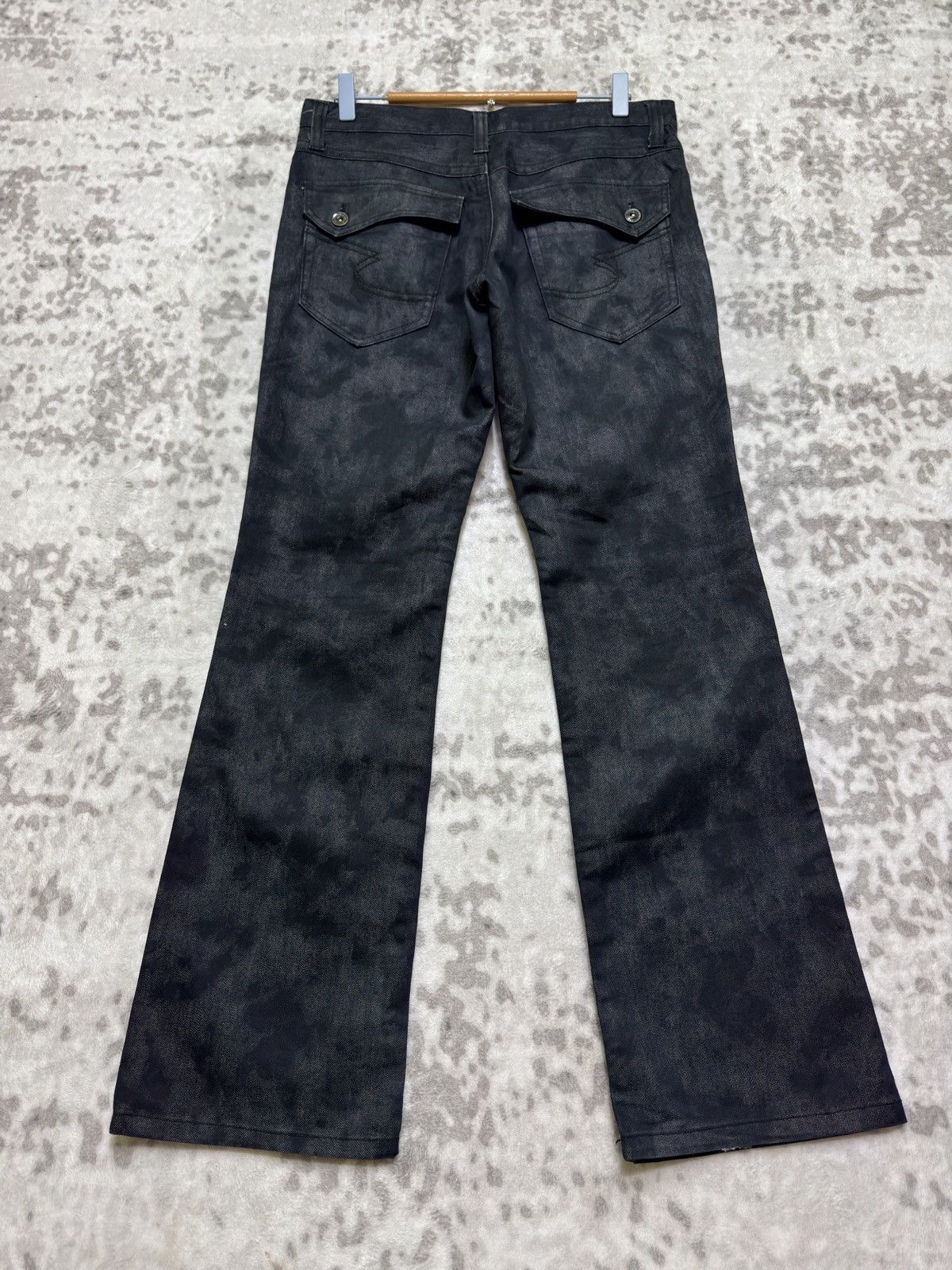 semanticdesign Vintage Semantic Design Acid Black Flare Jeans Size US 31 - 2 Thumbnail