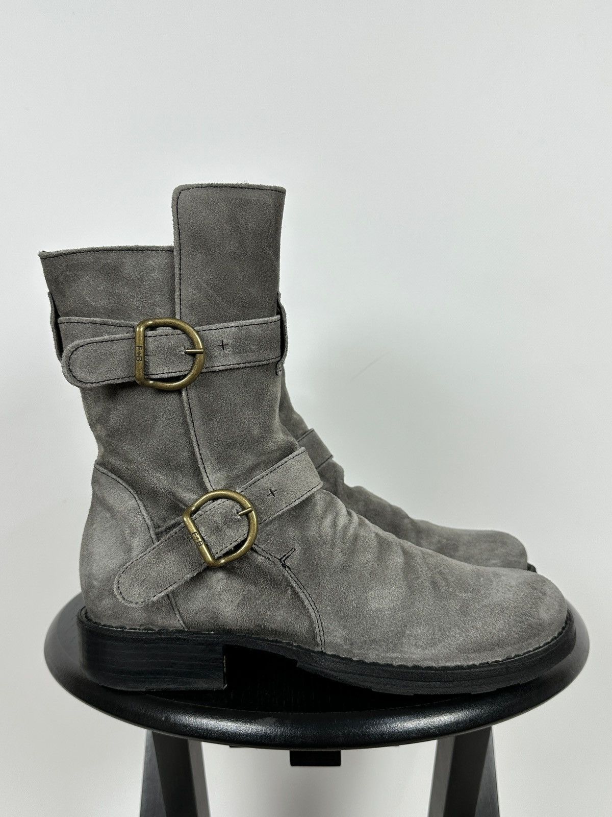 Fiorentini + Baker Fiorentini + Baker Eternity 2 Buckle Moto Ankle Suede Boots Size US 7 / IT 37 - 1 Thumbnail