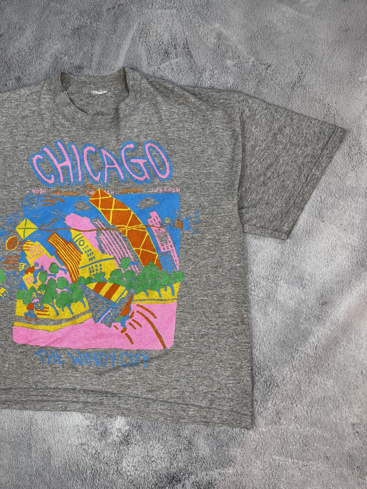 Band Tees × Vintage Vintage Y2K Chicago big logo tee streetwear style size L Size L / US 10 / IT 46 - 3 Thumbnail