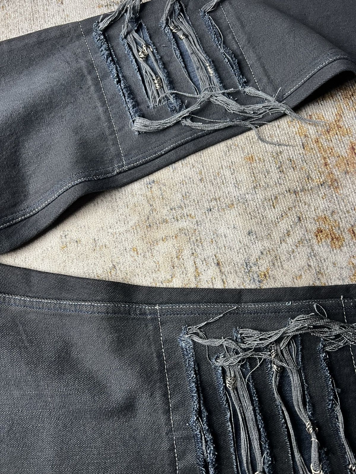If Six Was Nine If Six Was Nine Mud Max Flared Distressed Denim Size US 29 - 5 Thumbnail