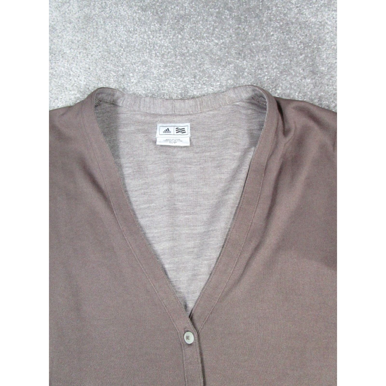 Adidas VINTAGE Adidas Sweater Cardigan Women's Small Brown 90s Y2K Earthtone V-Neck Long Sleeve Size S / US 4 / IT 40 - 2 Thumbnail