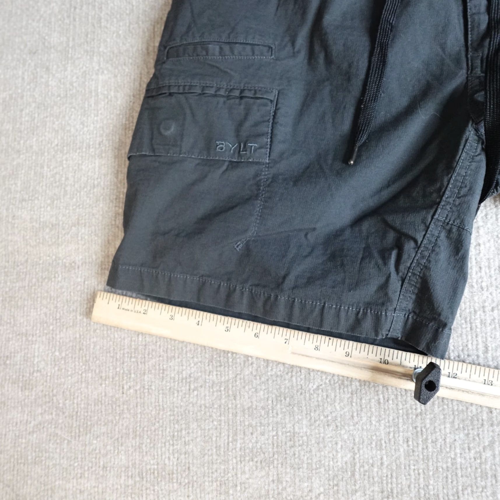 Vintage Bylt Shorts 2XL Gray Cargo Ripstop Drawstring 6.5" Inseam Cotton Blend Pocket Athletic Mens Size US 39 - 6 Thumbnail