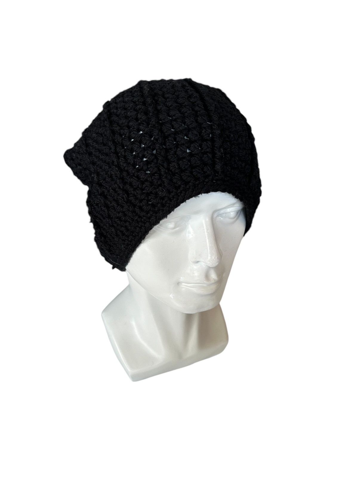 Japanese Brand × Kapital × Vintage Horn Devil Bunny Crochet Knitted Handmade Big Beanie Hats☠️☠️ Size ONE SIZE - 3 Thumbnail