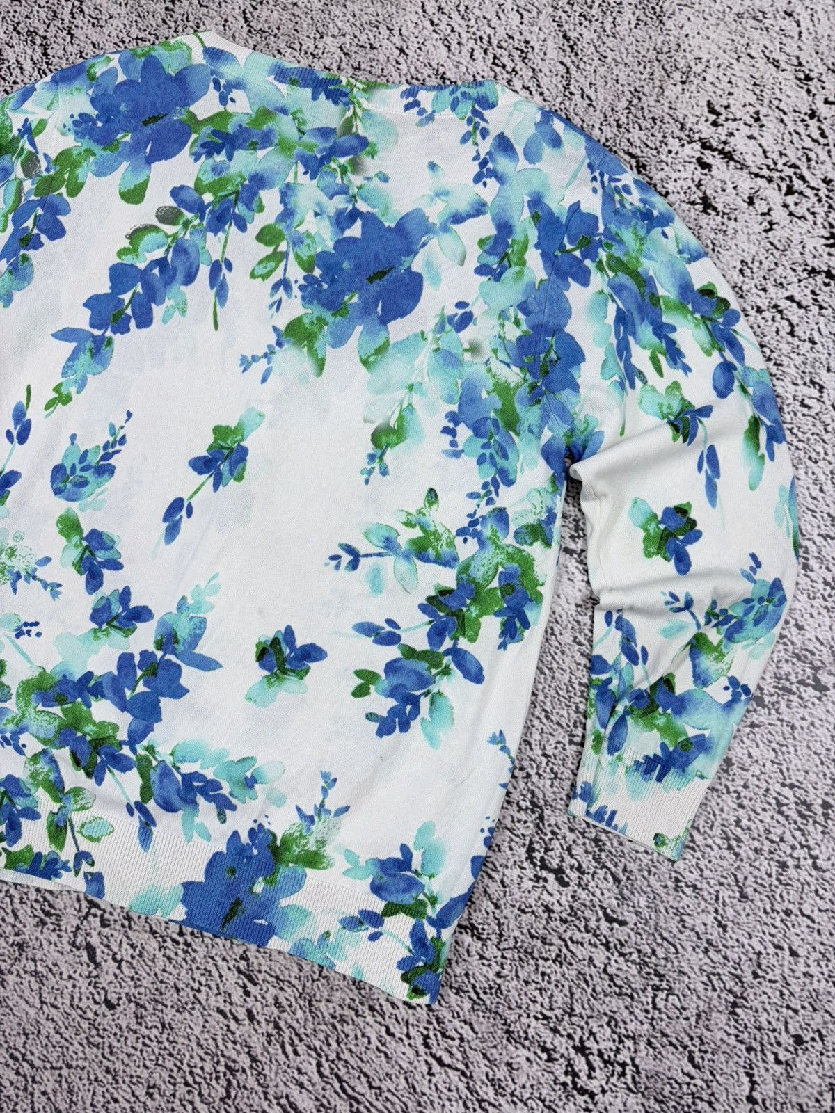 Japanese Brand Luisa Spagnoli Floral Knit Twin Set Cardigan Top Italy S Size S / US 4 / IT 40 - 9 Thumbnail