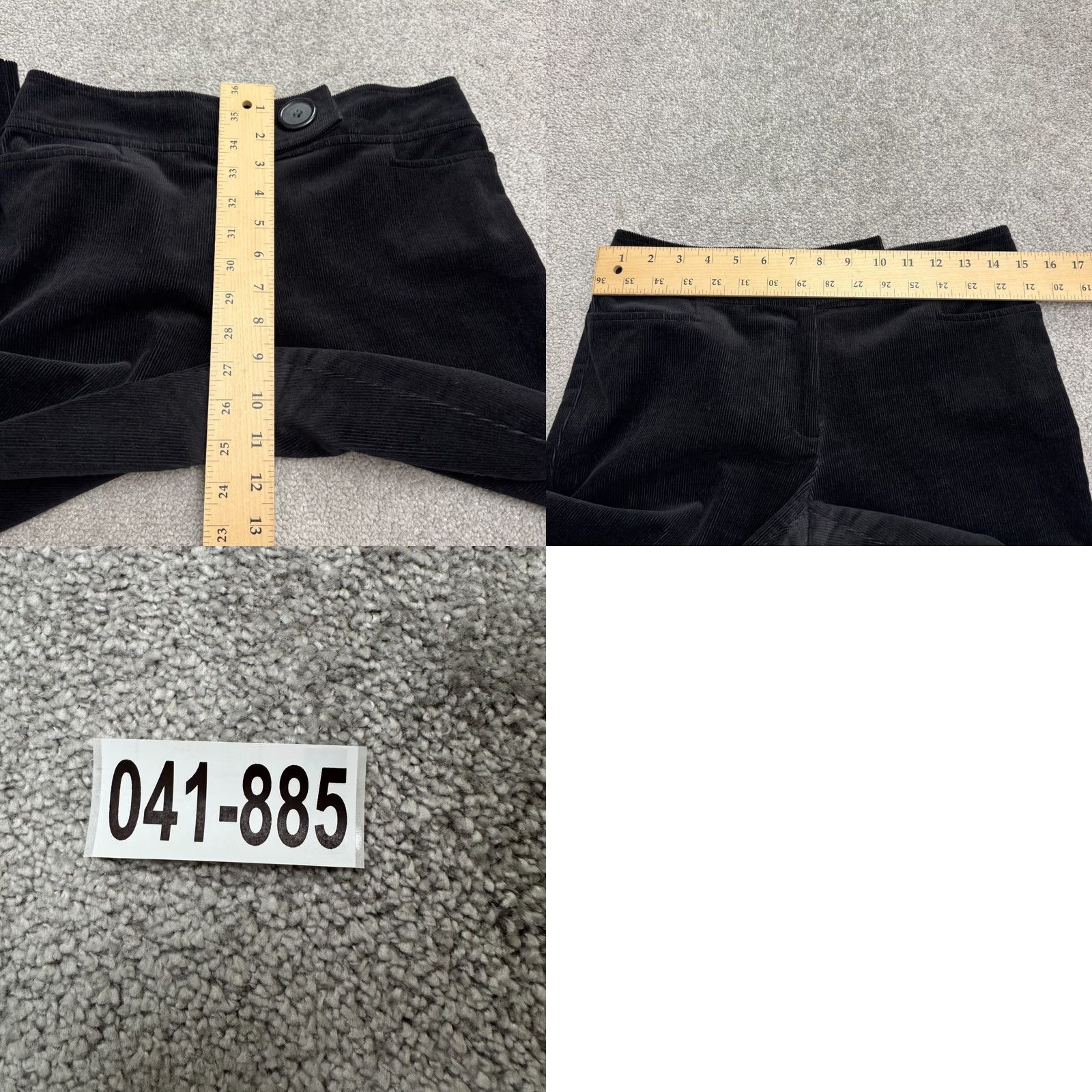 Banana Republic INC International Concepts Corduroy Flared Pants Womens 6P Black Stretch Regular Petite Flared Pants Mens? Size 28" / US 6 / IT 42 - 9 Thumbnail