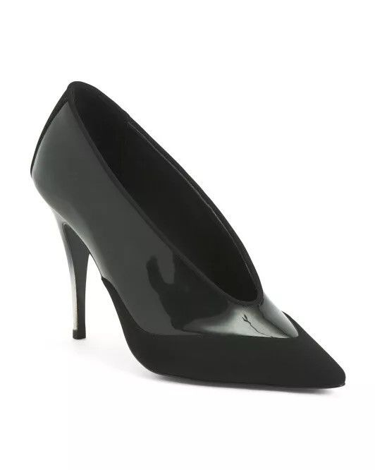 Stella McCartney Stella McCartney Faux Suede & Faux Patent-leather Pumps Size US 5.5 / IT 35.5 - 8 Thumbnail