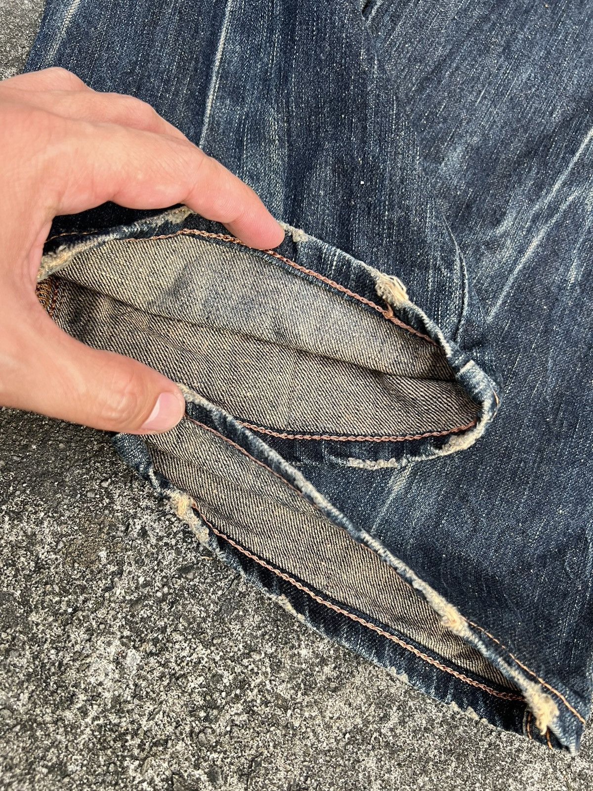 Edwin × If Six Was Nine × Japanese Brand EDWIN 503 BLUE TRIP PUNK JEANS VERY RARE Size US 31 - 8 Thumbnail