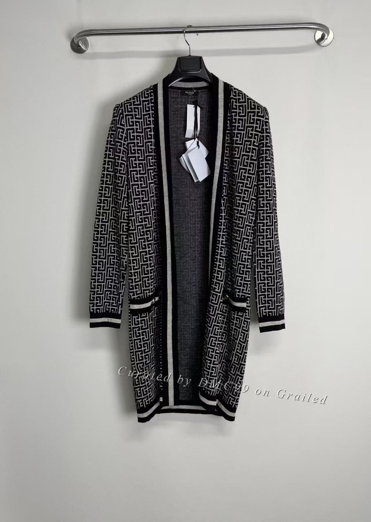 Balmain Balmain Runway Printed Knit Cardigan Size XXS / US 00 / IT 34 - 1 Thumbnail