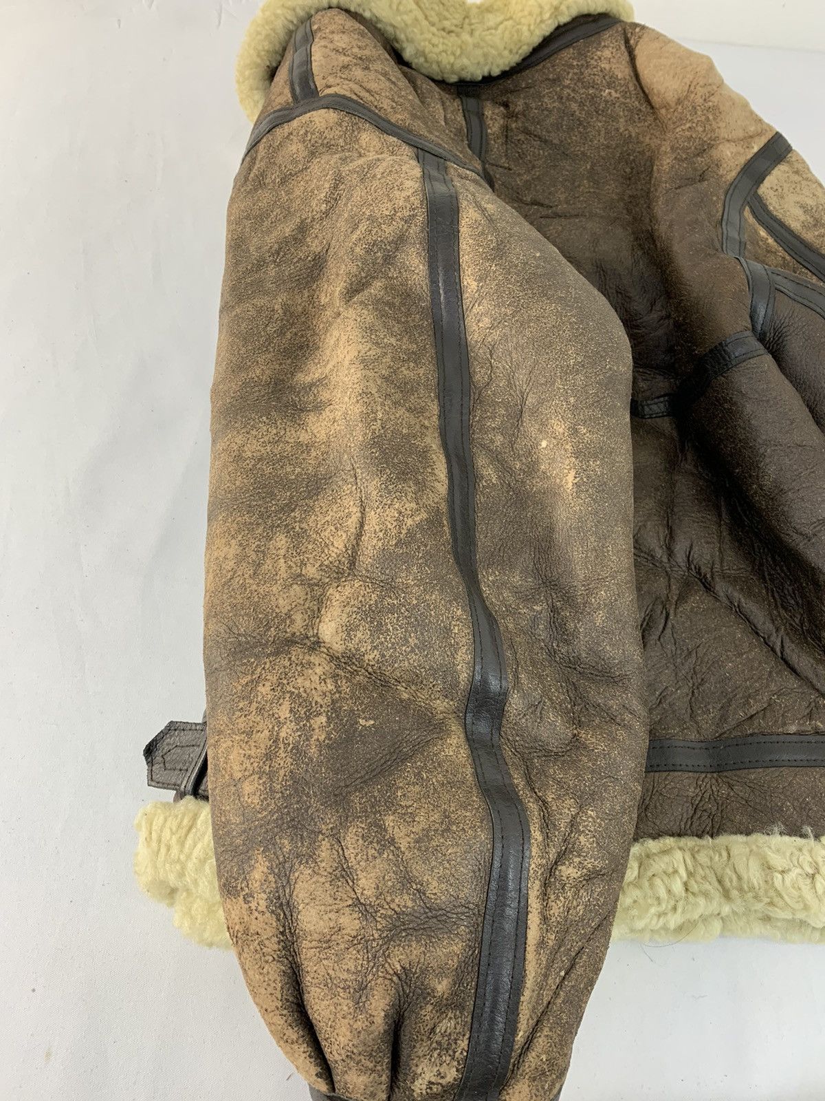 Genuine Leather B-3 Combat Airforce Bomber Jacket Aviator Sherpa Inner Size US M / EU 48-50 / 2 - 14 Thumbnail