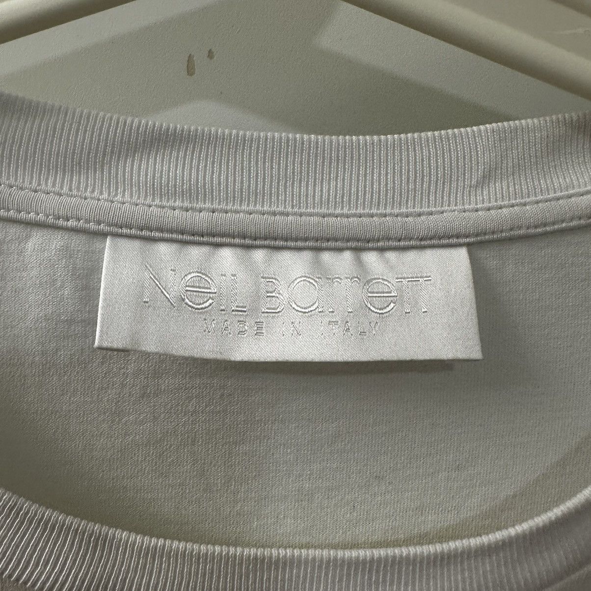Neil Barrett Easy fit Neil Barrett White Tee Size US M / EU 48-50 / 2 - 2 Thumbnail