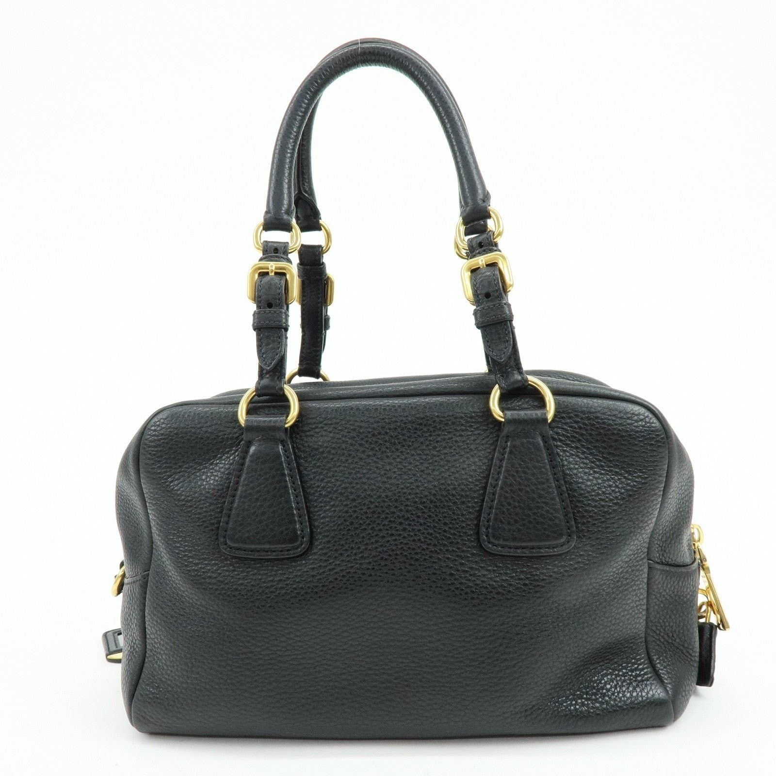 Prada Prada Vitello Daino Shoulder Bag Calfskin Black Size ONE SIZE - 2 Thumbnail