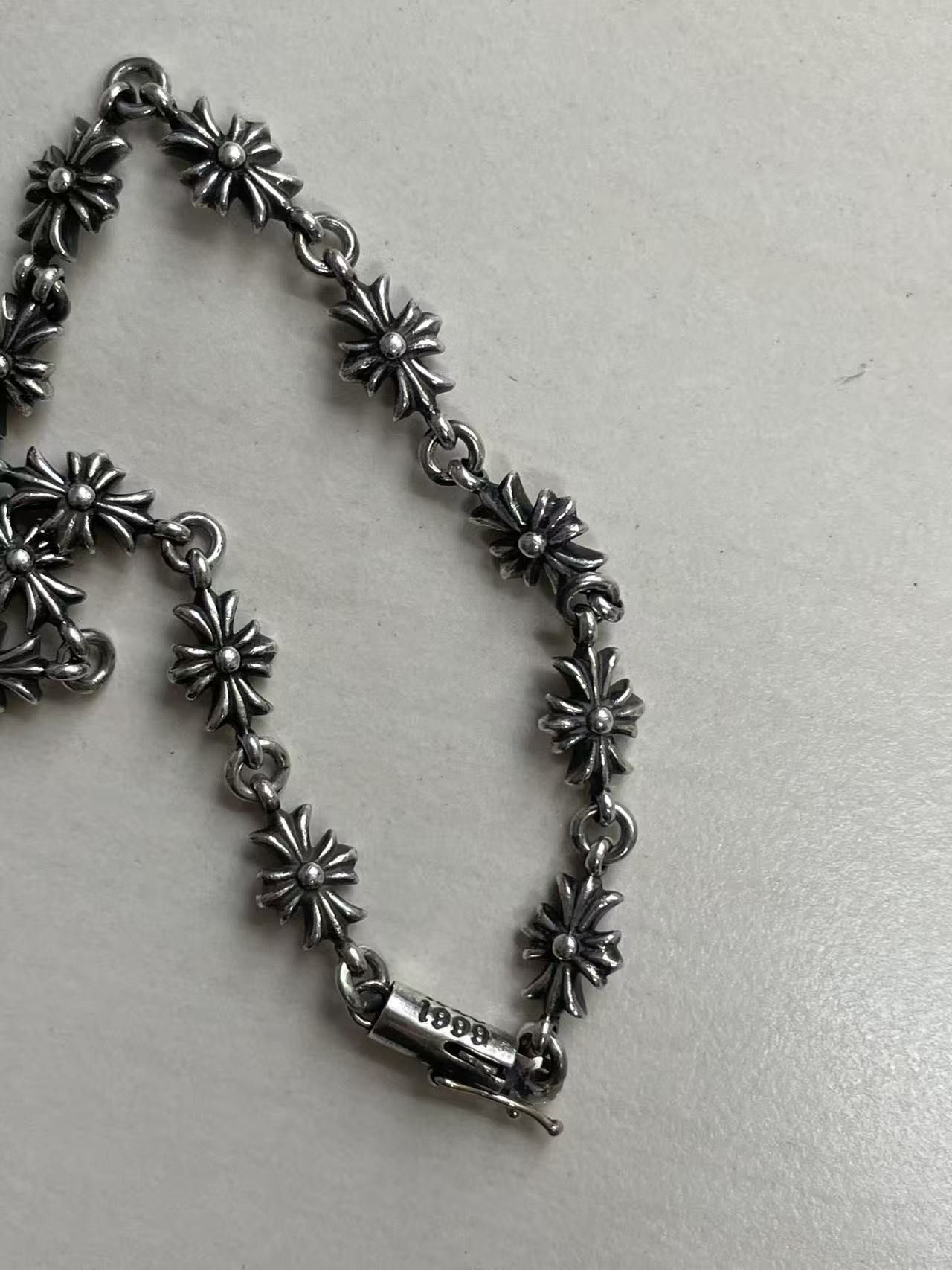Chrome Hearts Chrome Hearts Sliver Tiny E Cross Bracelet Size ONE SIZE - 8 Thumbnail
