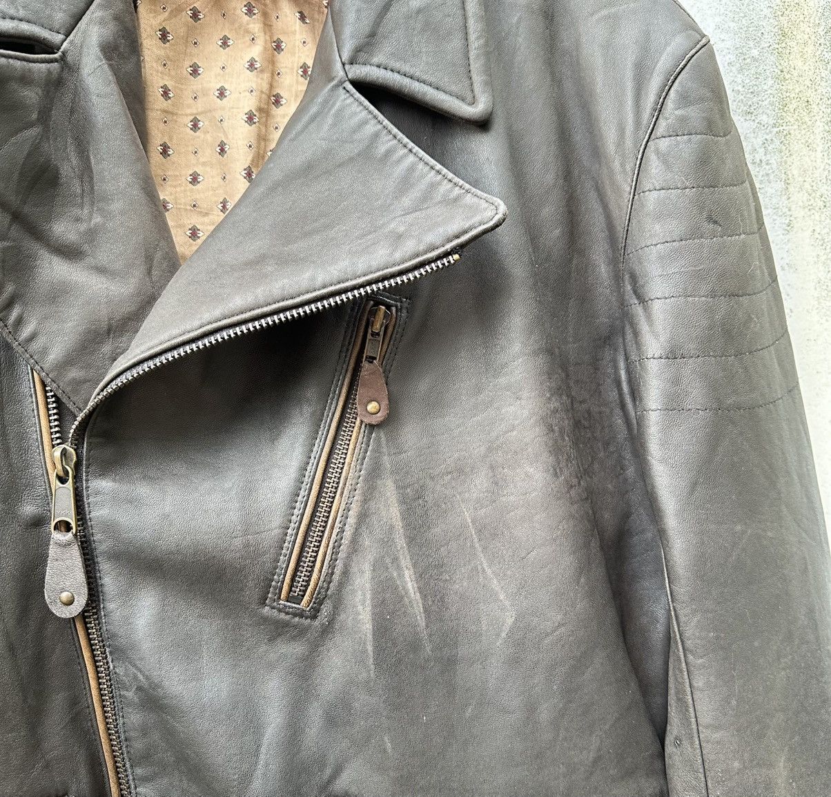 Massimo Osti Massimo Double Collar Leather Jacket Size US M / EU 48-50 / 2 - 9 Thumbnail