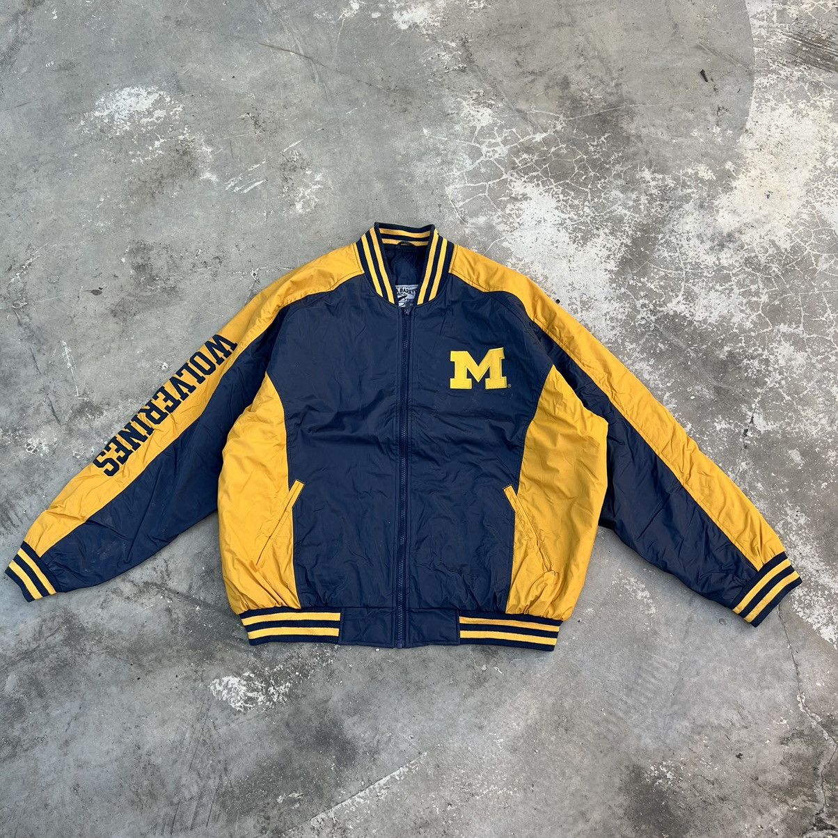 image of NCAA x Steve And Barrys Michigan Wolverine Football Varsity Jacket, Men's (Size XL)