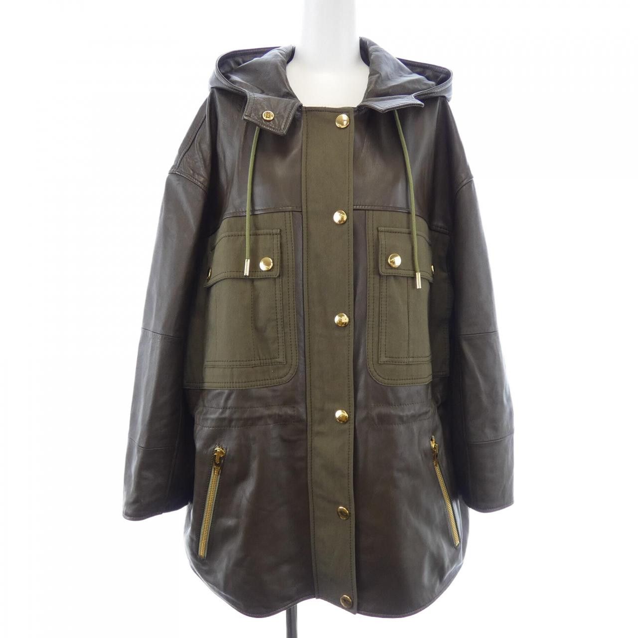 Celine Celine CELINE Lambskin Leather Jacket Leather Outerwear 2D534583C DUTY FREE for USA Size ONE SIZE - 1 Thumbnail