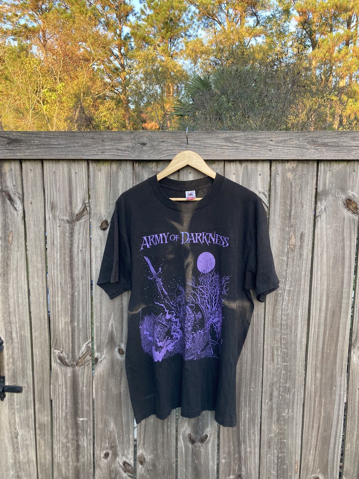 Band Tees × Vintage Vintage horror 90s army of darkness purple skeleton variant Size US XL / EU 56 / 4 - 1 Thumbnail