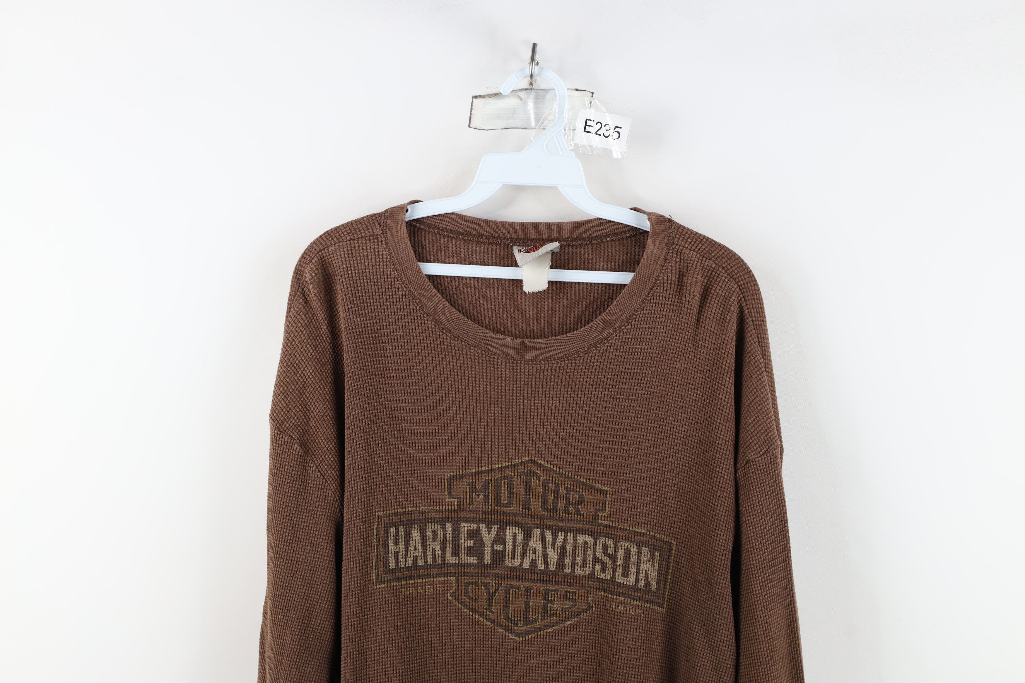 Harley Davidson Vintage Harley Davidson Waffle Knit Long Sleeve T-Shirt Size US XL / EU 56 / 4 - 2 Thumbnail