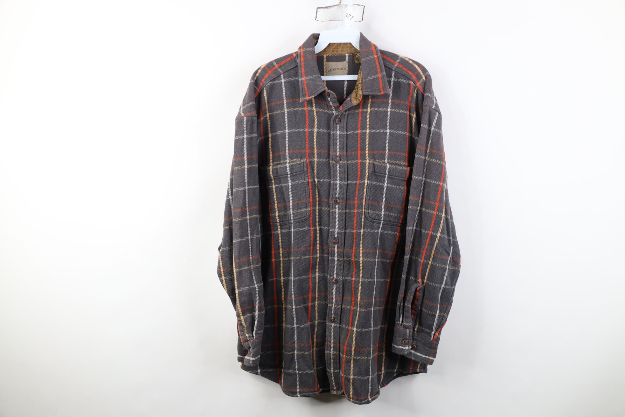Vintage Vintage 90s Streetwear Heavyweight Flannel Button Shirt Size US L / EU 52-54 / 3 - 1 Thumbnail