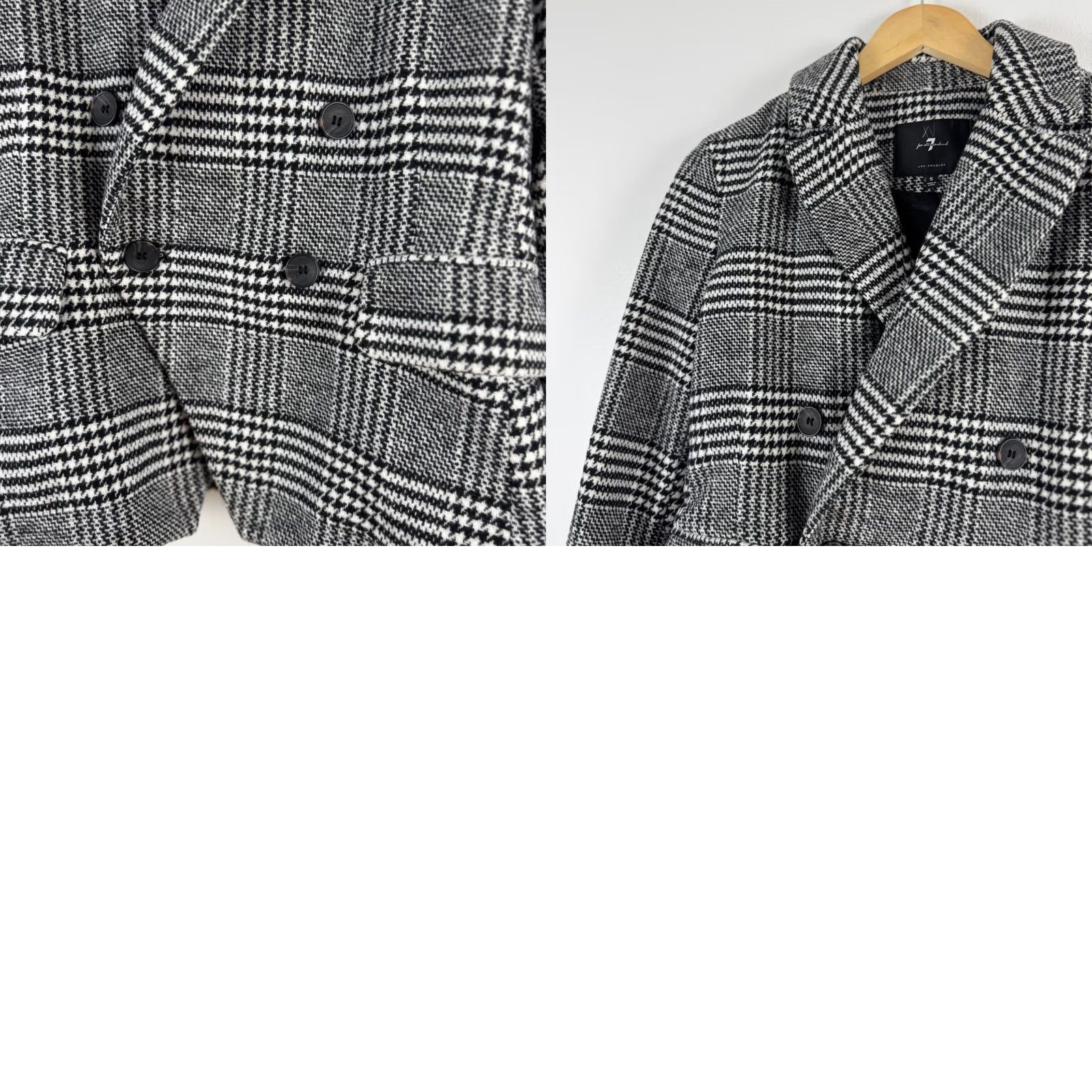 7 For All Mankind 7 For All Mankind Women's Plaid Blazer Jacket S Preppy Wool Size S / US 4 / IT 40 - 9 Thumbnail