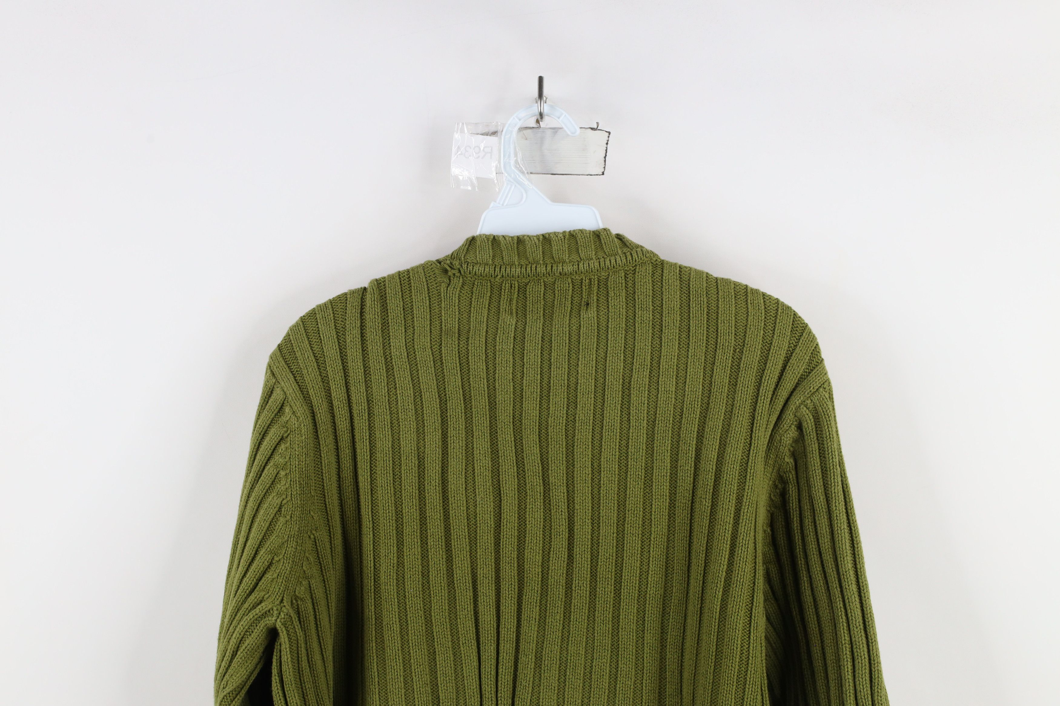 Express × Vintage Vintage Y2K Express Heavyweight Cotton Ribbed Knit Sweater Size M / US 6-8 / IT 42-44 - 9 Thumbnail