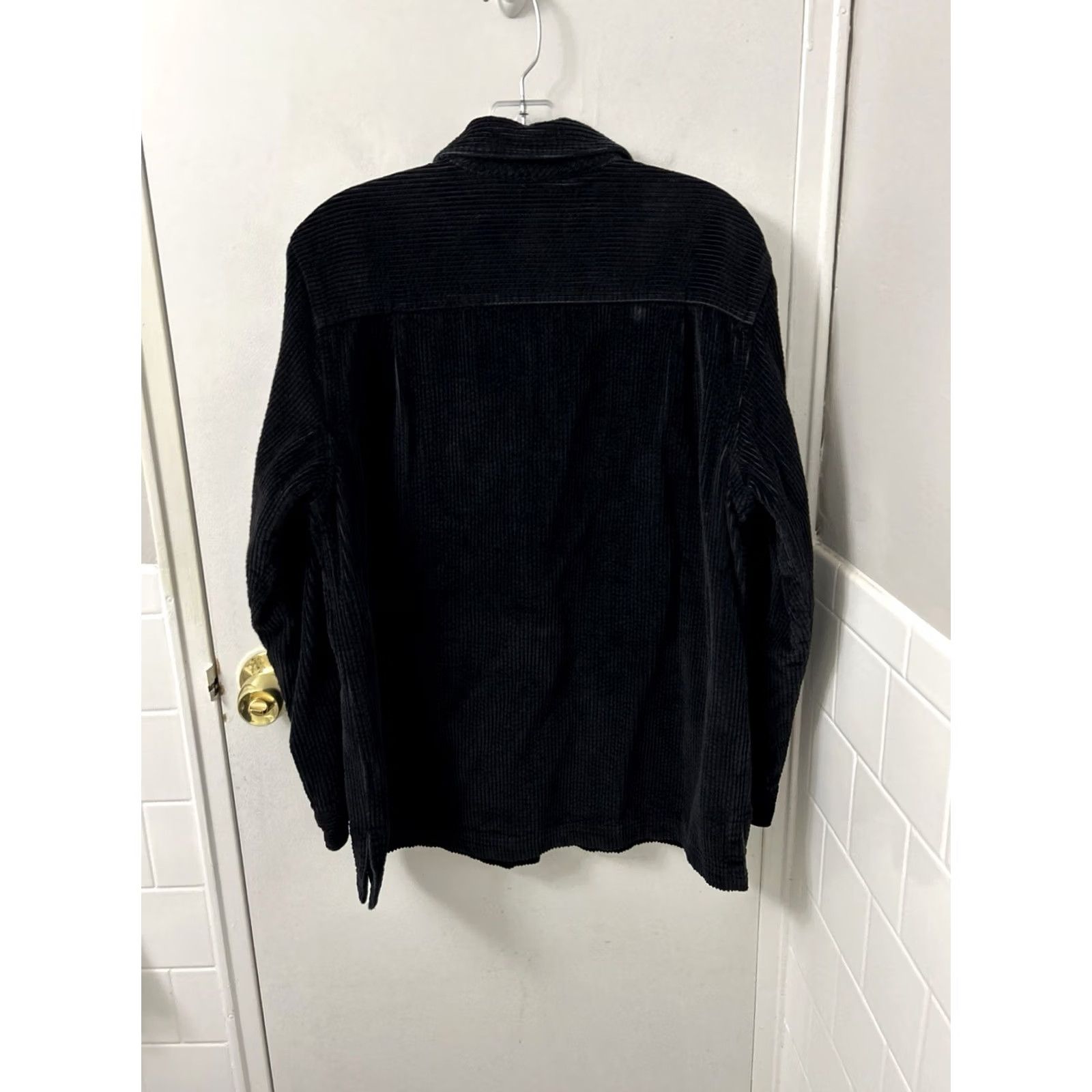 Vintage LL Bean Corduroy Shirt Jacket Womens Medium Black Flannel Lined Shacket 273275 Size M / US 6-8 / IT 42-44 - 7 Thumbnail