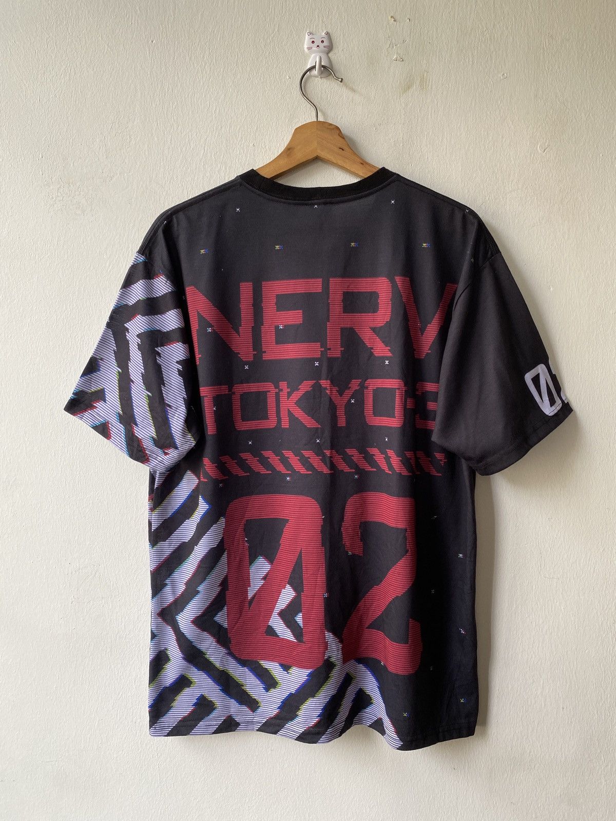Anime × Japanese Brand Vintage Anime Japan Nerv Evangelion Fullprint Shirt Size US L / EU 52-54 / 3 - 6 Thumbnail