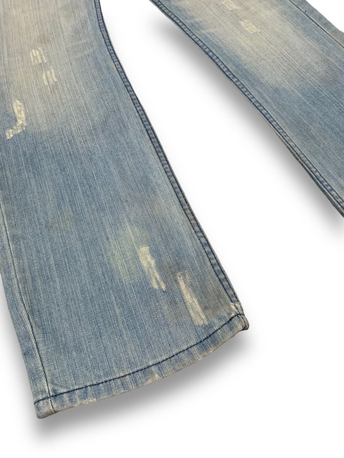 Giorgio Armani Vintage Giorgio Armani Mud Washed Clawmark Distressed Jeans Size US 31 - 9 Thumbnail