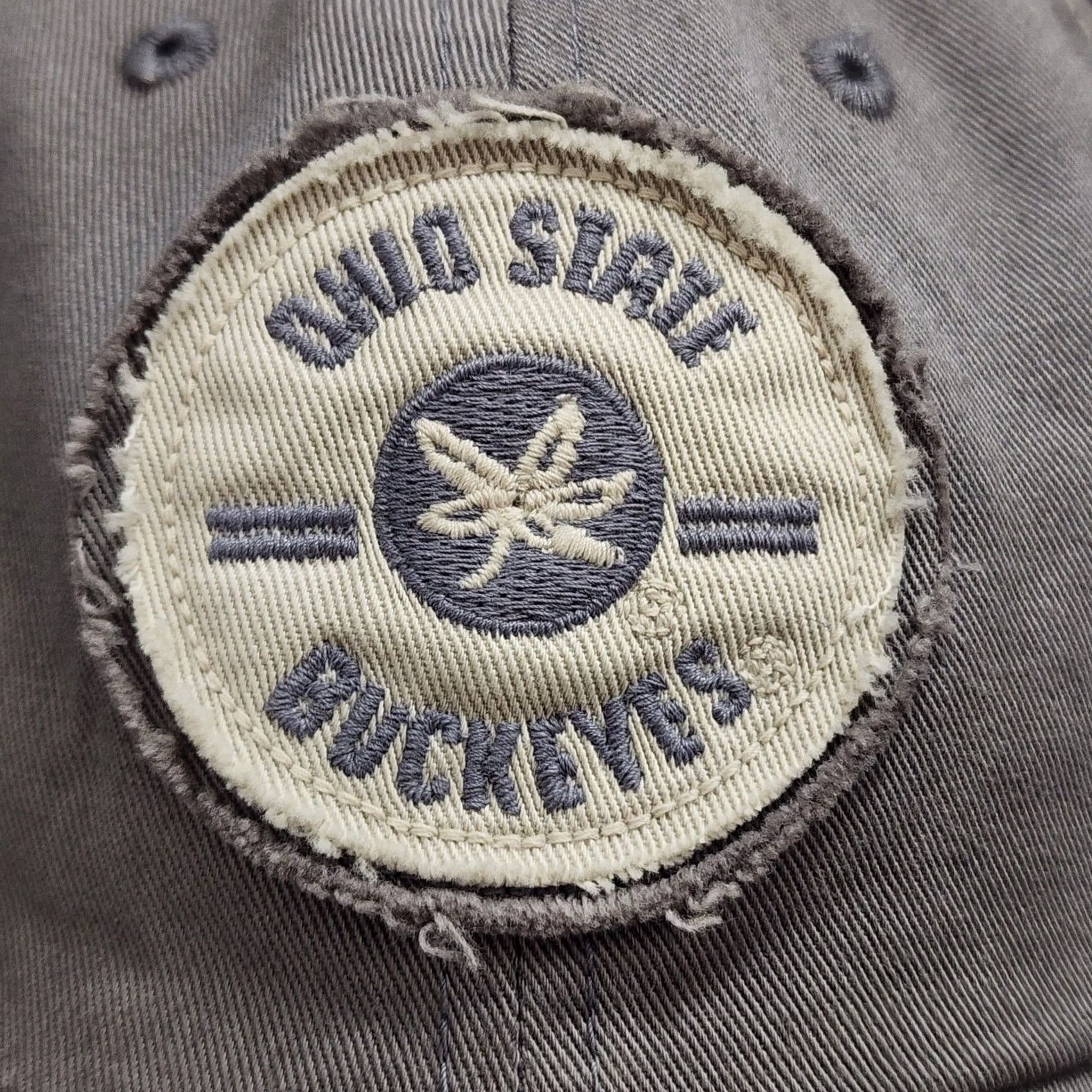 Vintage Ohio State Buckeyes Hat Fan 1 Gray OSU Cap Adjustable Strapback Mens Size ONE SIZE - 2 Thumbnail
