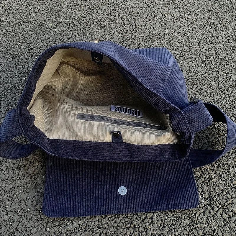 Japanese Brand Preppy Style Canvas School Travel Square Bag Size ONE SIZE - 3 Thumbnail