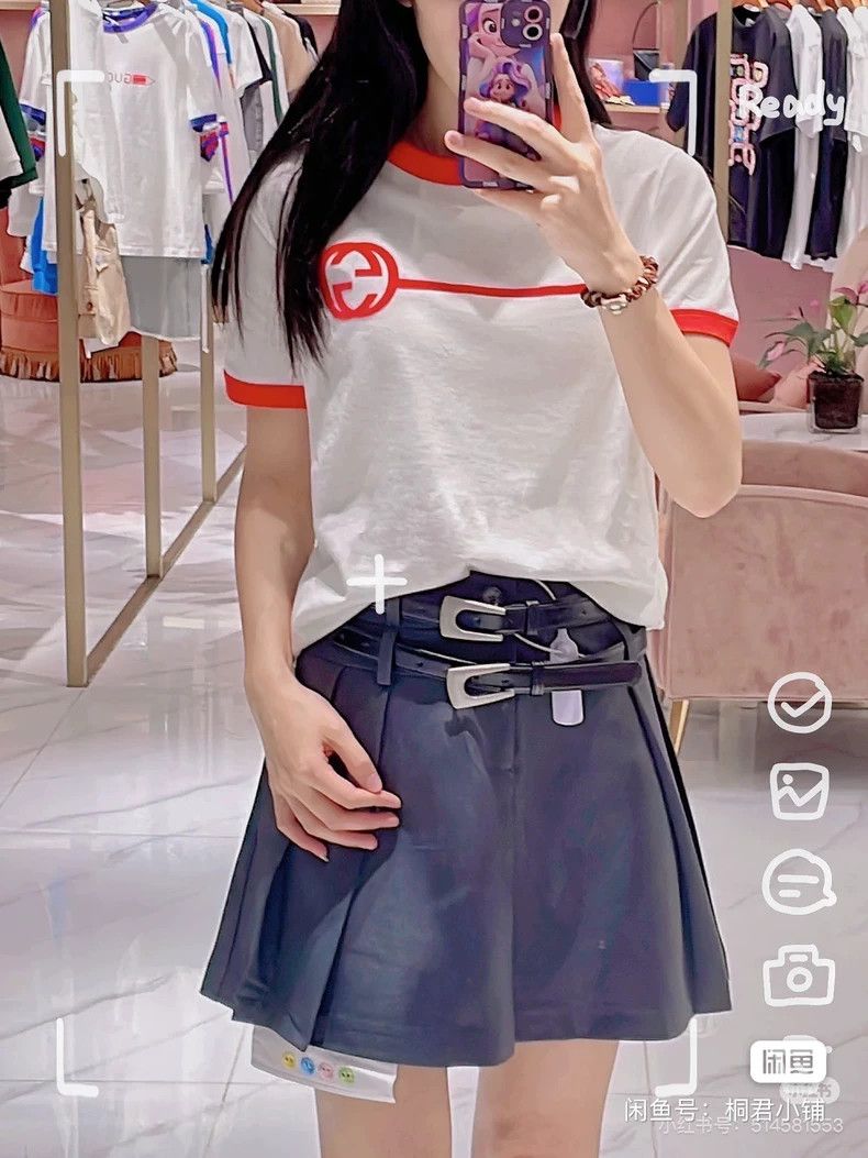 Gucci Gucci24ss new double GLogo women's short-sleeved T-shirt 25 Size XL / US 12-14 / IT 48-50 - 2 Thumbnail