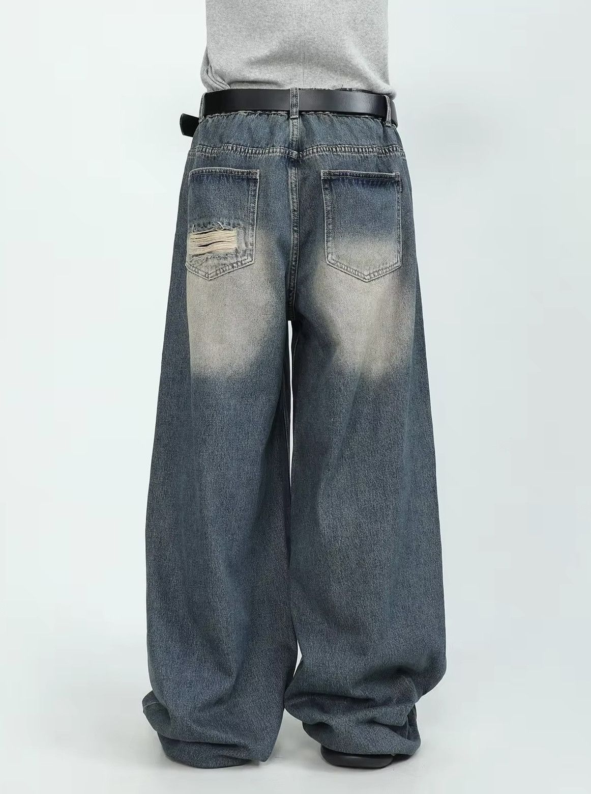 Japanese Brand × Jean Vintage Distressed Wide Leg Denim Size US 31 - 4 Thumbnail