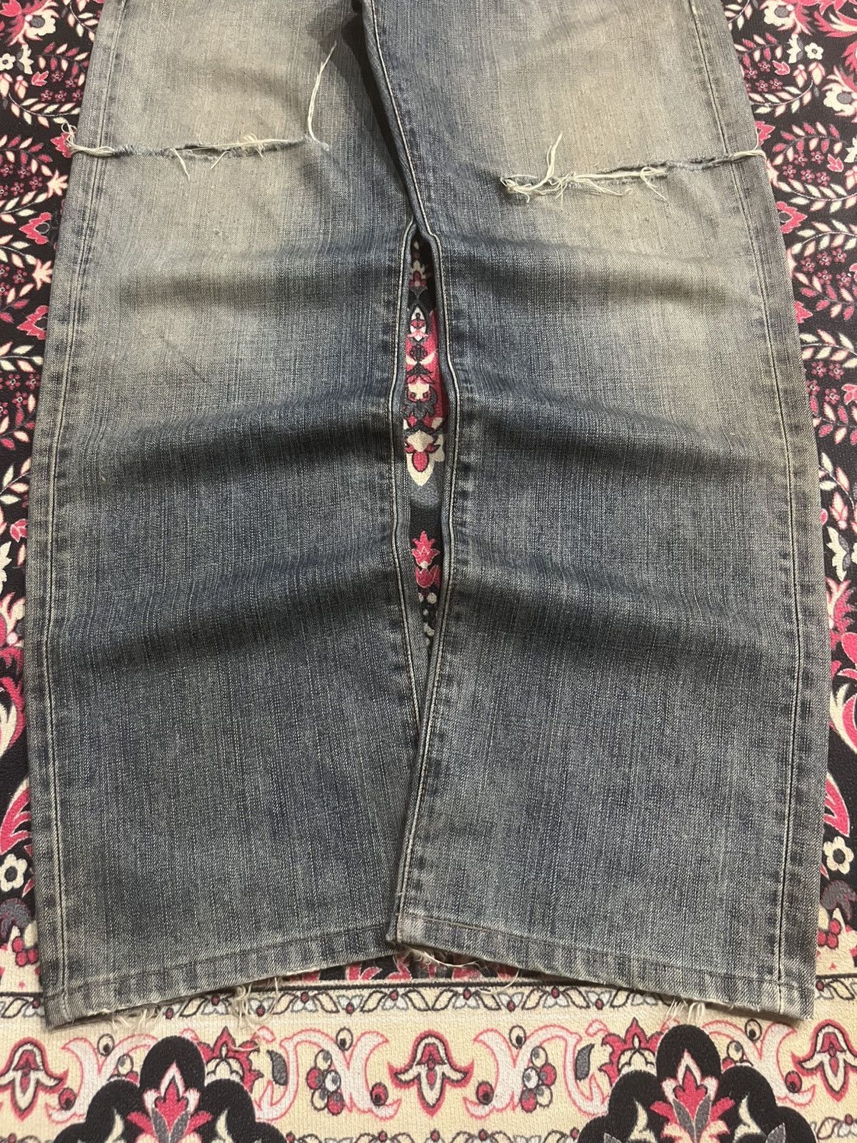 Edwin Vintage Japanese Brand Edwin 503Z Mud Blue Distressed Jeans Size US 30 / EU 46 - 10 Thumbnail