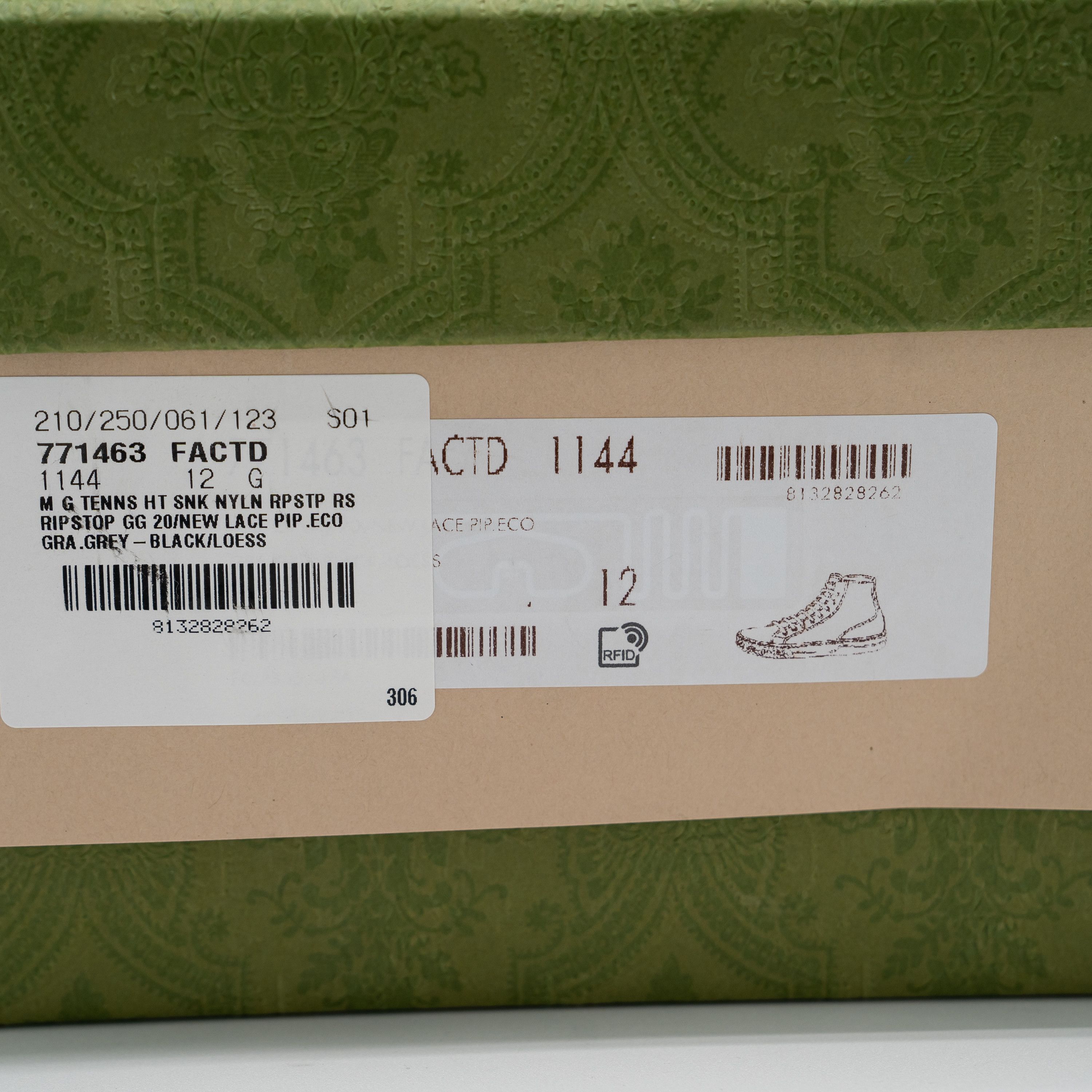 Gucci 12.5 US Gucci Tennis 1977 Black Grey High Sneakers Ripstop Size US 12.5 / EU 45-46 - 12 Thumbnail