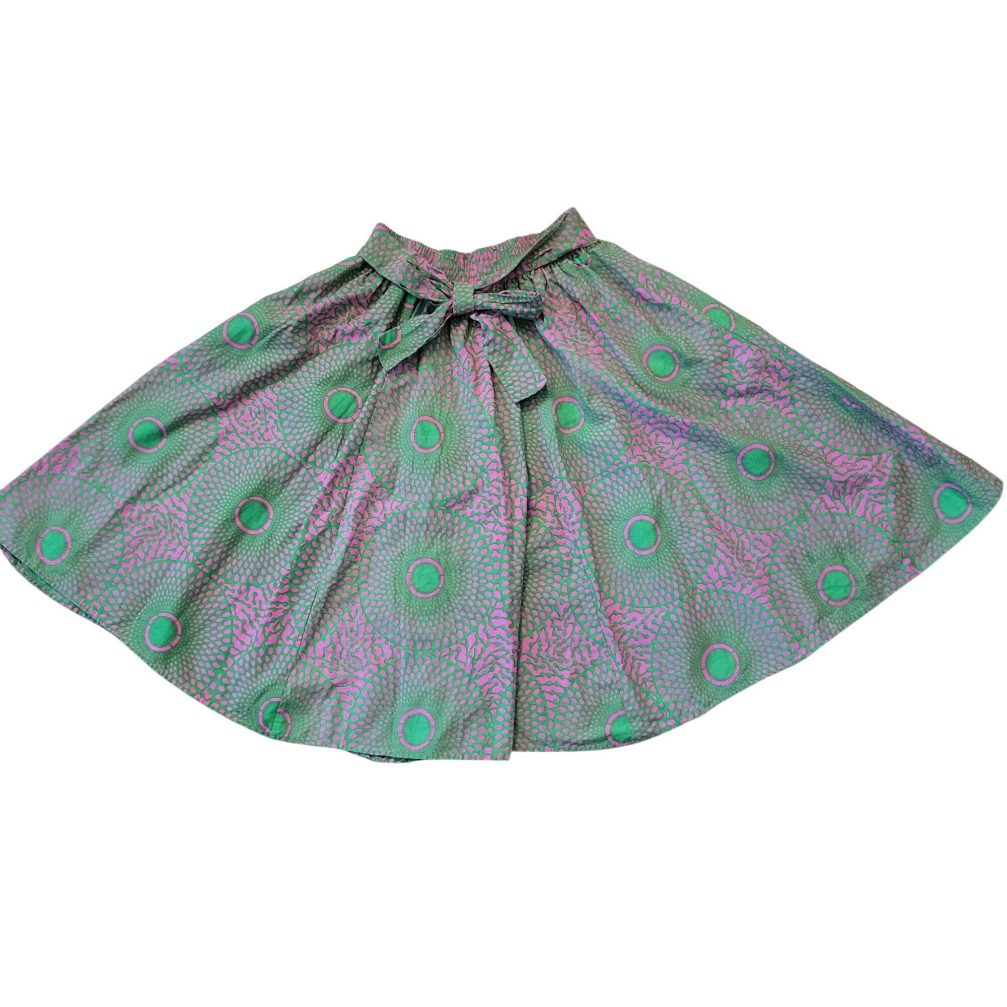 Other KaraChic Green Pink Psychedelic Skirt Pockets OS Full Circle Size 28" / US 6 / IT 42 - 2 Thumbnail