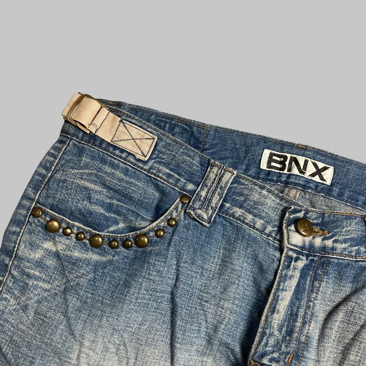 Hysteric Glamour DNX Cargo Jeans Patchwork Studded Washed Rare Design💥 Size US 33 - 7 Thumbnail