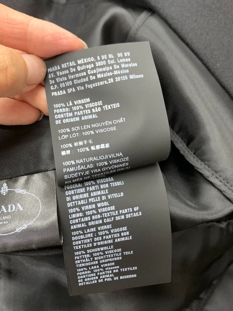 Prada Prada Black wool coat Size XS / US 0-2 / IT 36-38 - 5 Thumbnail