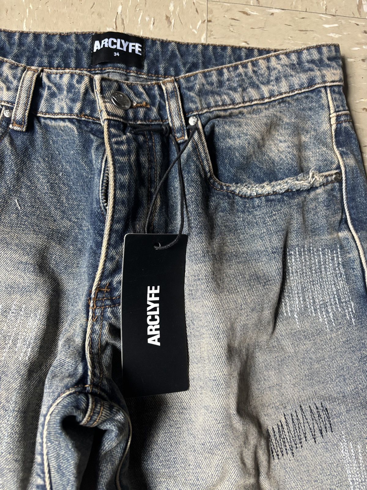 Vintage Multi Stitch Denim ‘Arclyfe’ Size US 34 / EU 50 - 4 Thumbnail