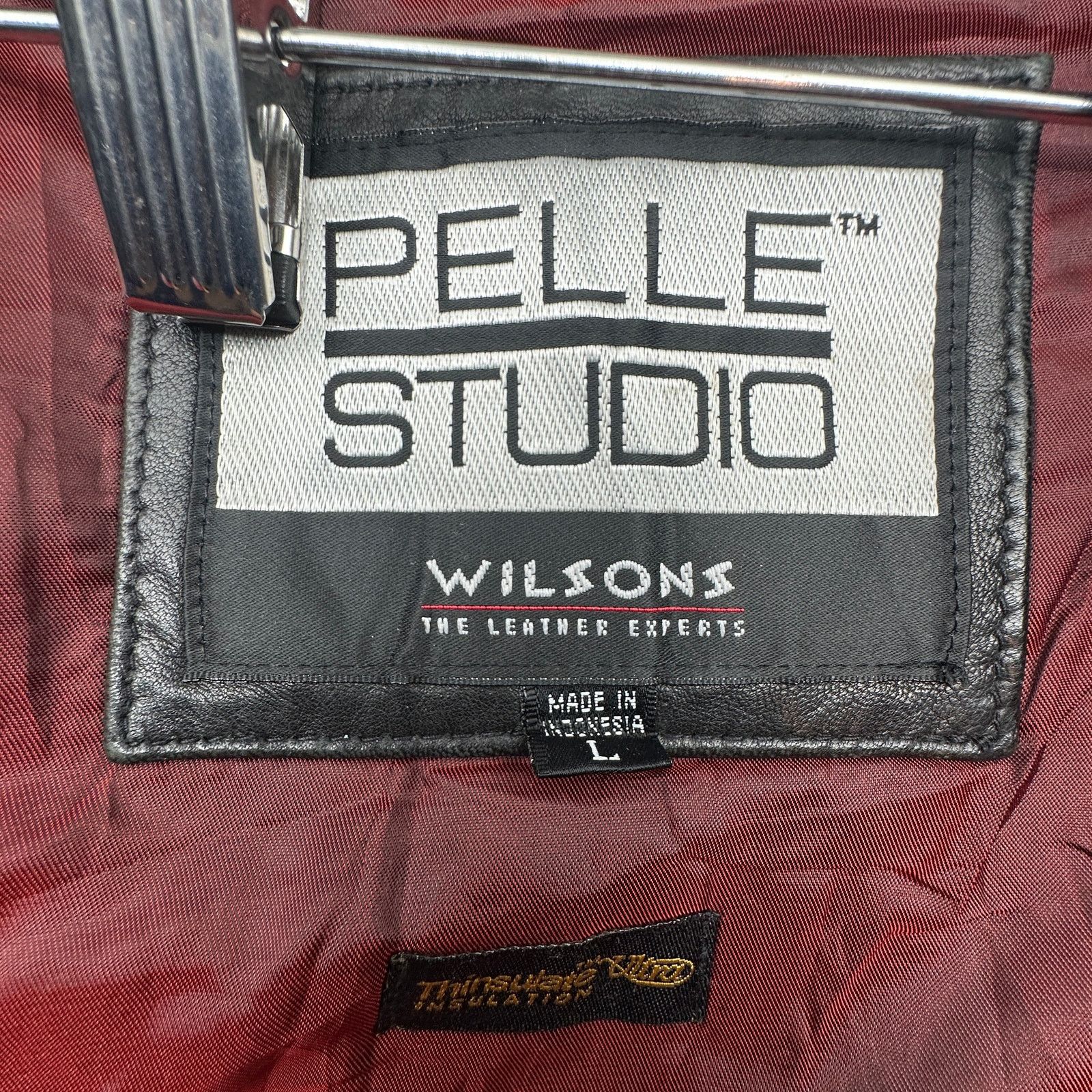 Wilsons Leather VTG Pelle Studio Wilsons Thinsulate Leather Coat Women Large Size L / US 10 / IT 46 - 3 Thumbnail