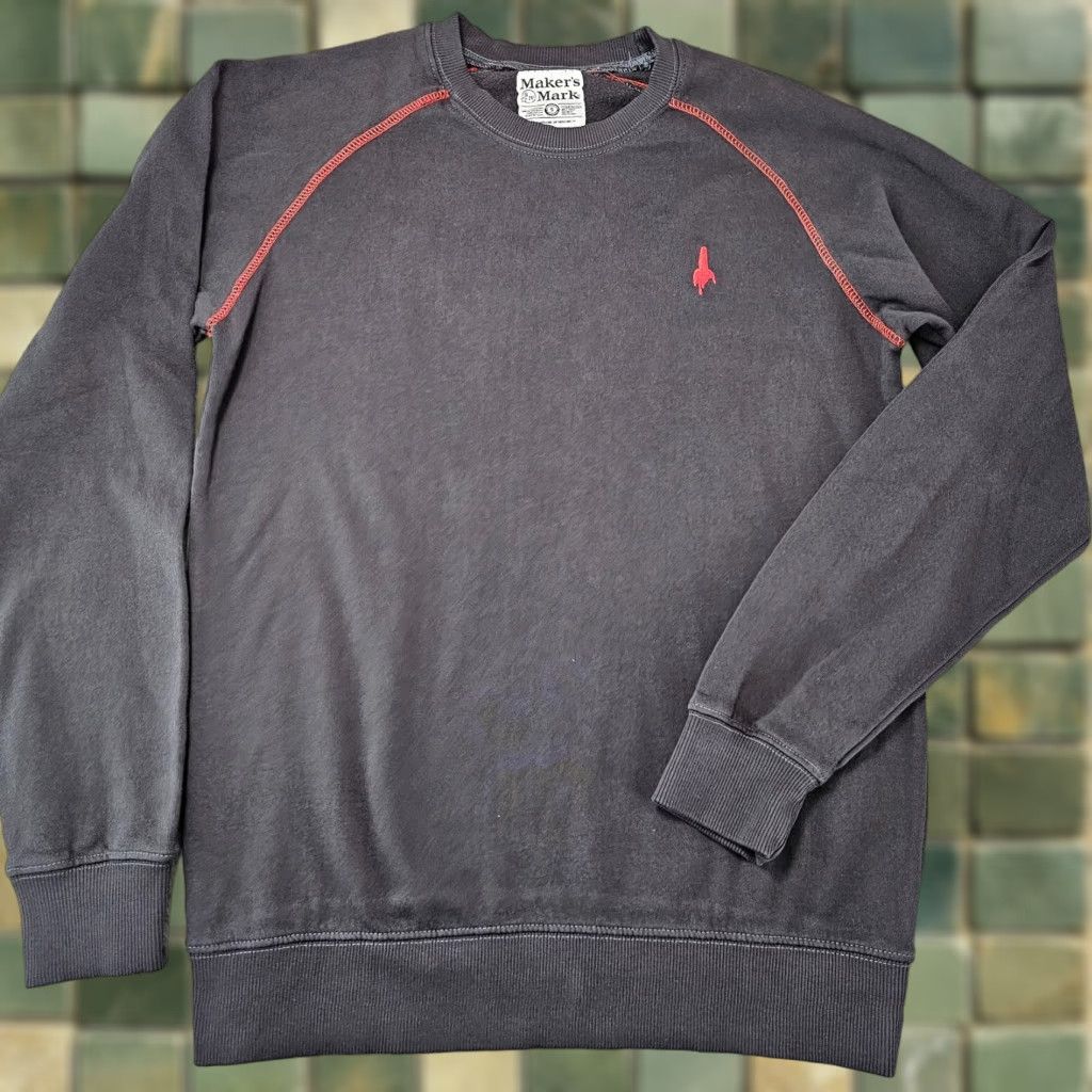 Vintage VINTAGE Makers Mark Sweatshirt Mens Small Charcoal Red Stitching Crew Pullover Sweater Size US S / EU 44-46 / 1 - 1 Thumbnail