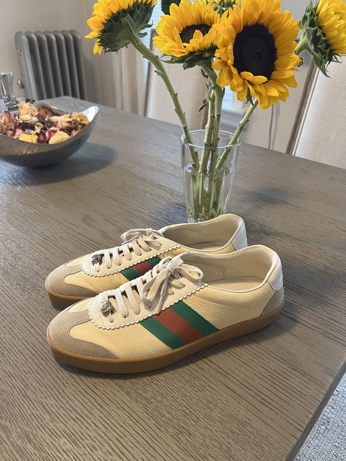 image of Oatmeal Gucci Low Shoes in Yellow, Men's (Size 10.5)