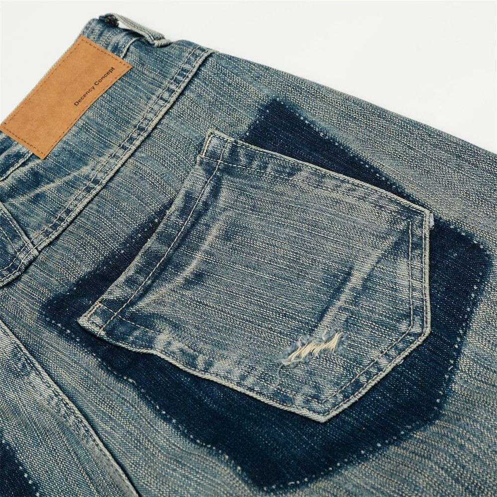 Jean Men's retro punk ripped distressed washed jeans Size US 32 / EU 48 - 6 Thumbnail
