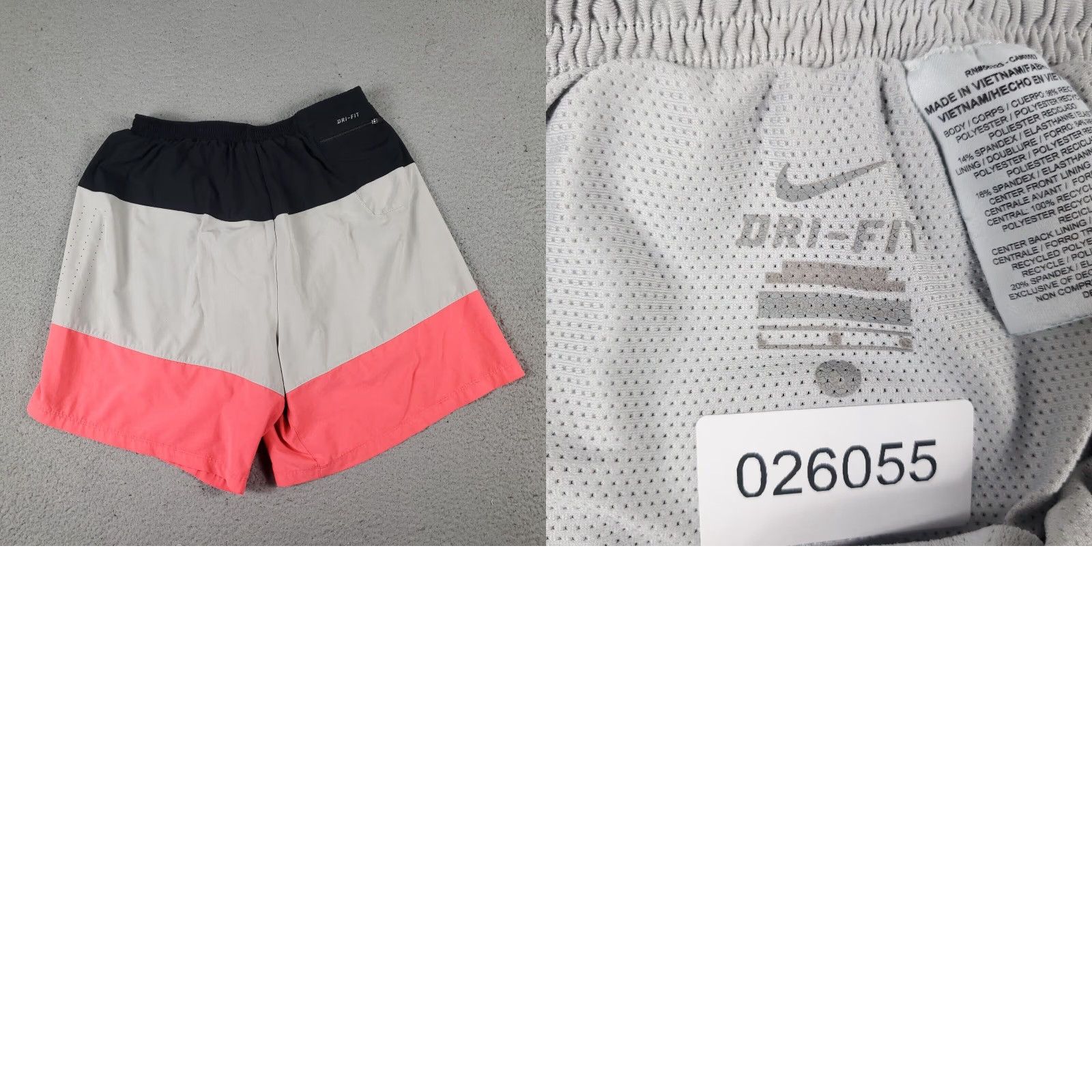 Nike NIKE Dri-Fit Shorts Womens Large Gray Colorblock Athletic Activewear Swoosh Size 36" / US 14 / IT 50 - 8 Thumbnail