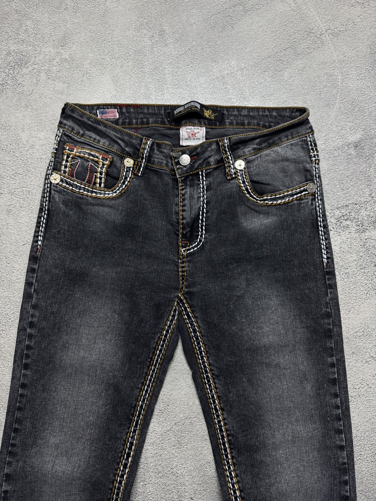 True Religion Vintage Y2k True Religion USA Denim Jeans 90’s Size 33" - 4 Thumbnail