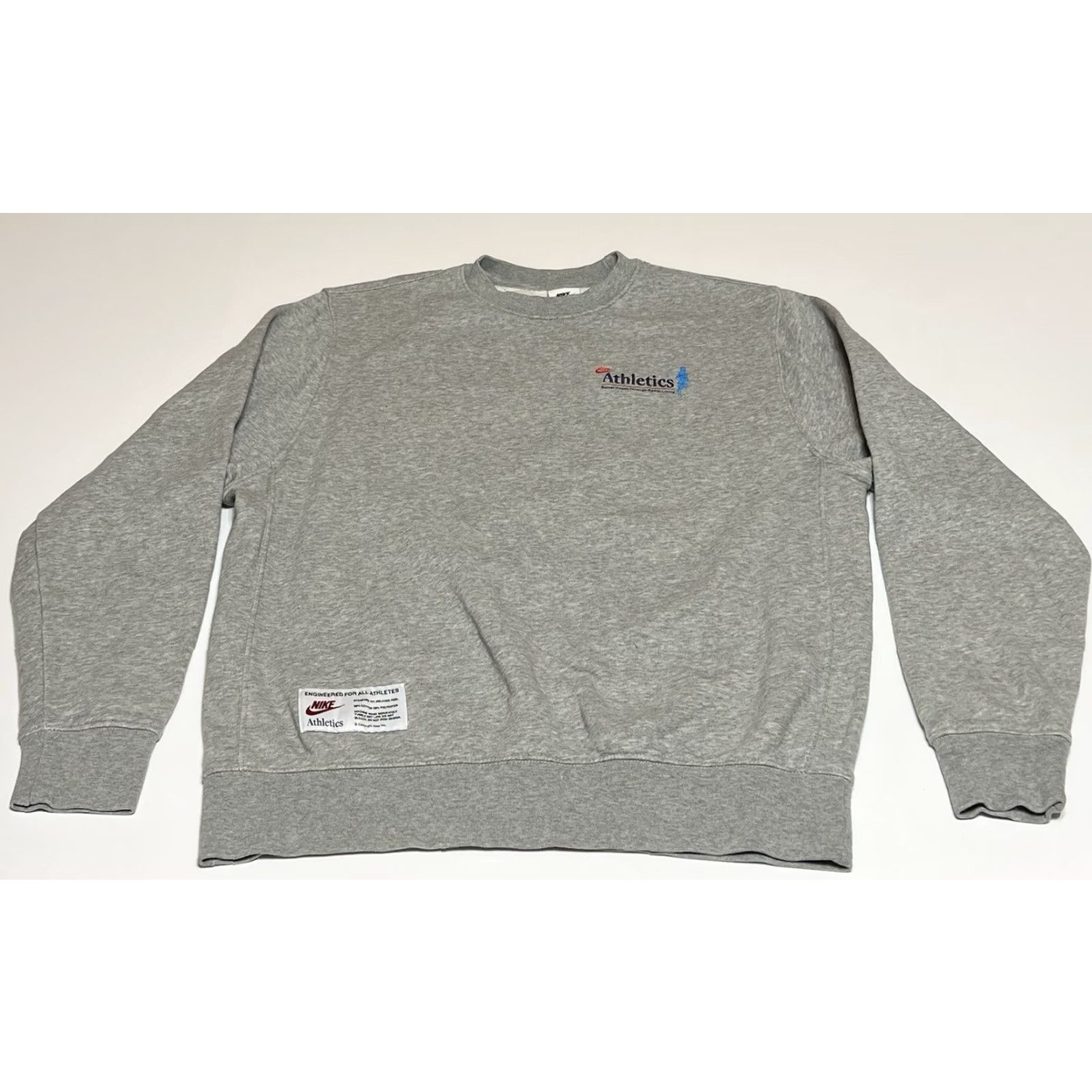 Nike Nike Athletics One Day At A Time Crew Neck Sweatshirt Pullover Mens Medium Gray Size US M / EU 48-50 / 2 - 2 Thumbnail