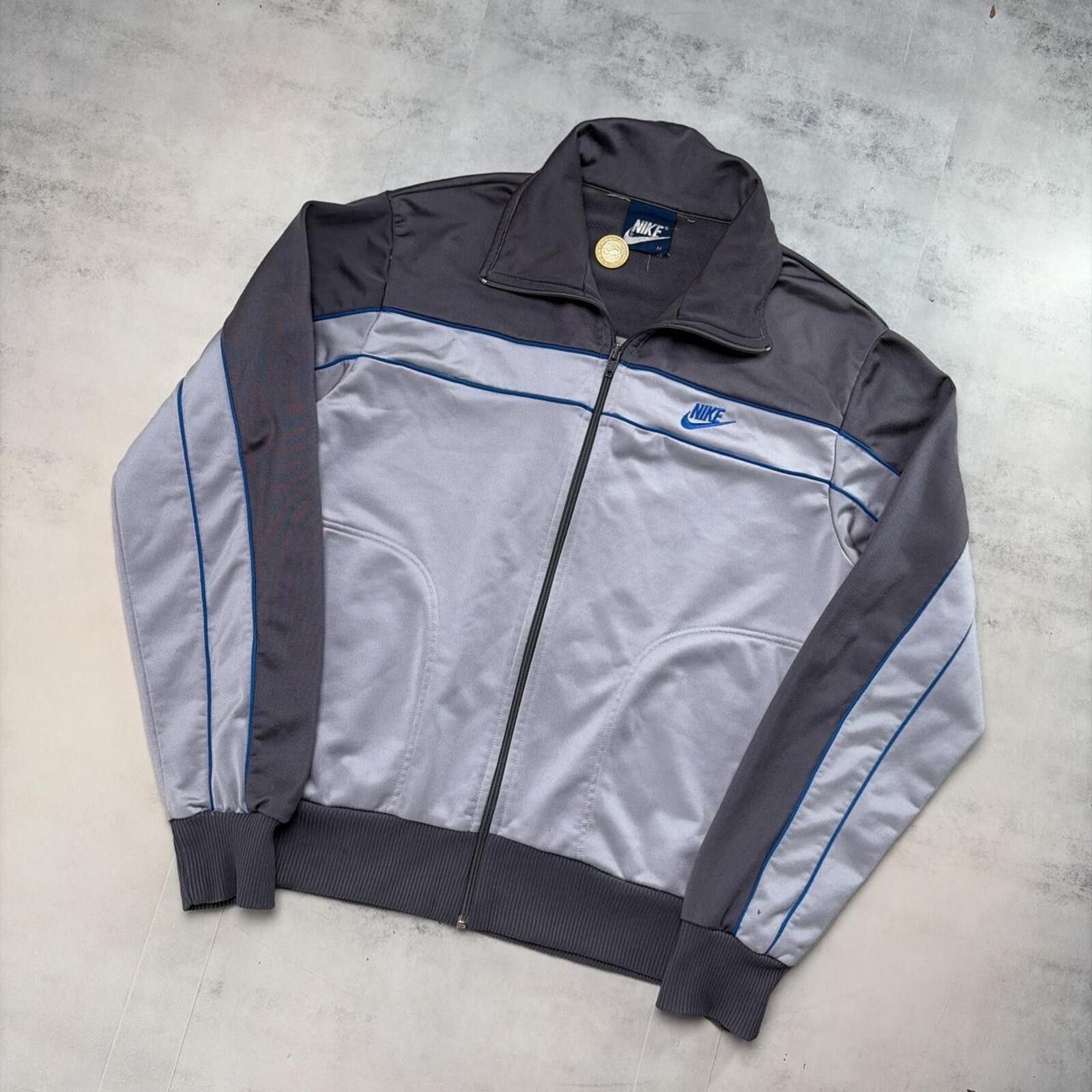 Nike Vintage 90’s Grey Nike Grunge Skater Track Jacket Size US M / EU 48-50 / 2 - 2 Thumbnail