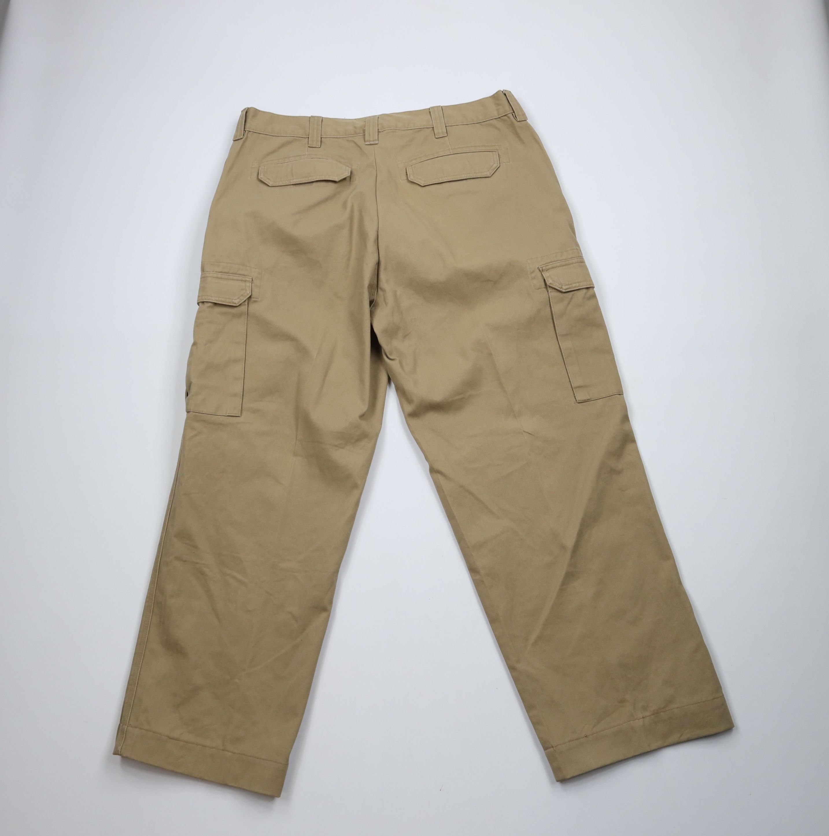 Cabelas × Vintage Vintage 90s Cabelas Wide Leg Cargo Pants Brown Cotton Size US 38 / EU 54 - 8 Thumbnail