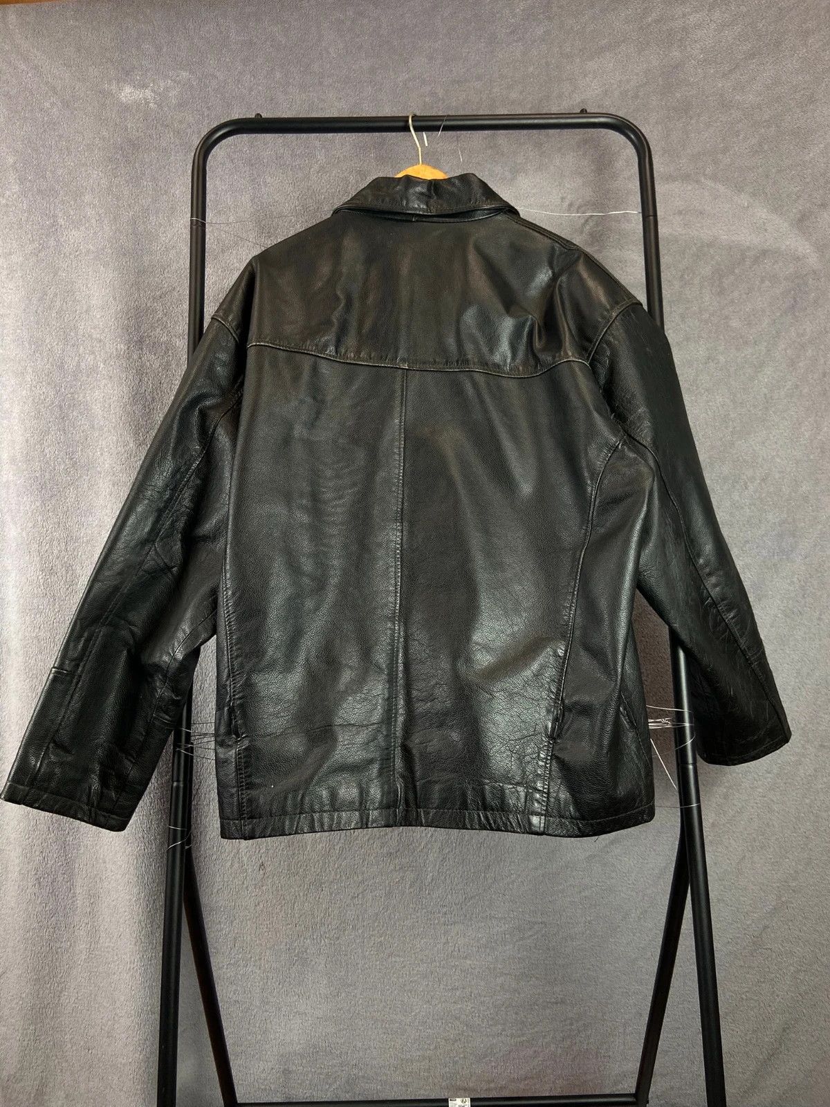 Route 66 Route 66 Oversized Leather Jacket Black Y2K Size US L / EU 52-54 / 3 - 2 Thumbnail